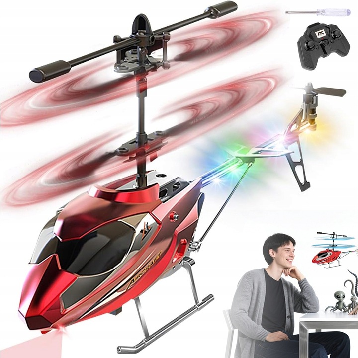 VRTULNÍK NA DÁLKOVÉ OVLÁDÁNÍ S DÁLKOVÝM OVLÁDÁNÍM RC 2.4 GHz A DOSAHEM 15 METRŮ