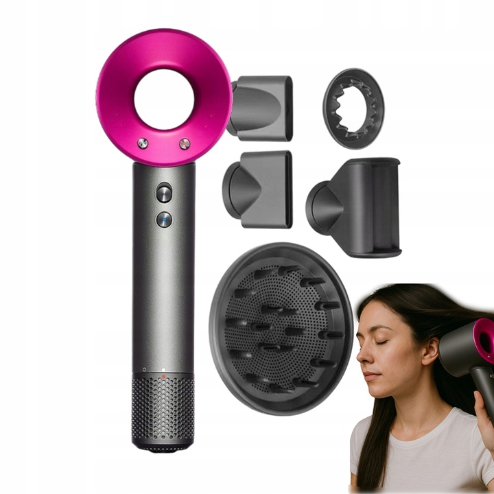 Vysoušeč vlasů s ionizací 5v1 1600 W Ultra Dryer PROFESIONÁLNÍ Difuzér