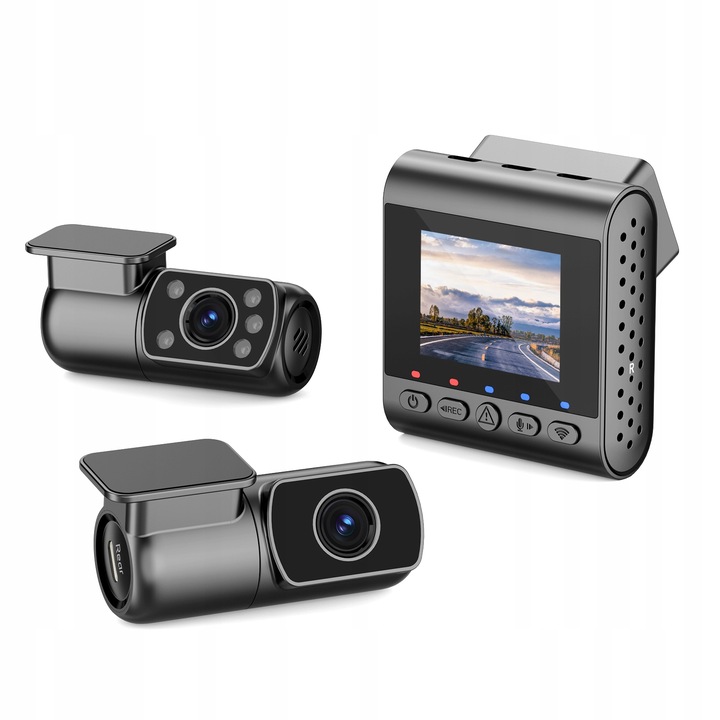 Videorekordér SJCAM M60S Kamera automobilová 4K + kamera na zadní stranu + interiér