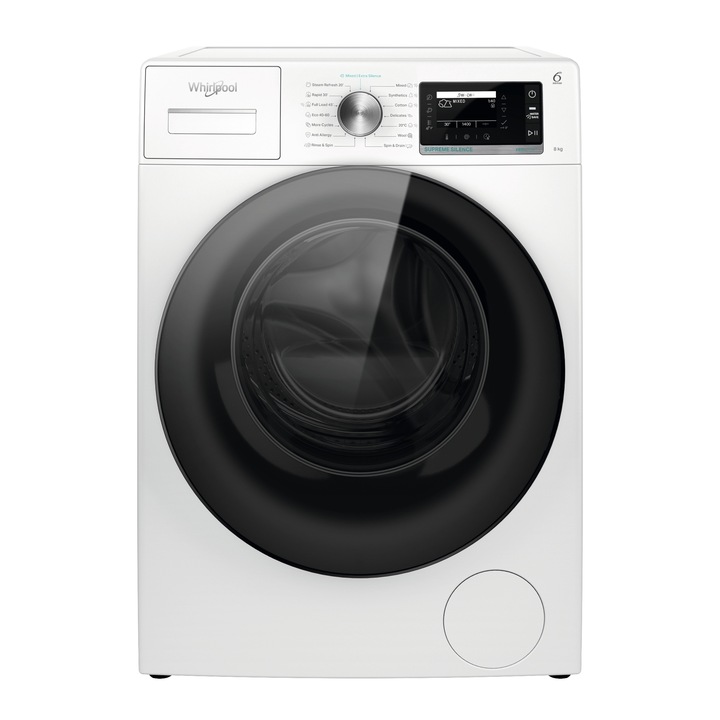 Volně stojící pračka Whirlpool W7X 89 SILENCE EE třída A, objem přední části 8 kg 140