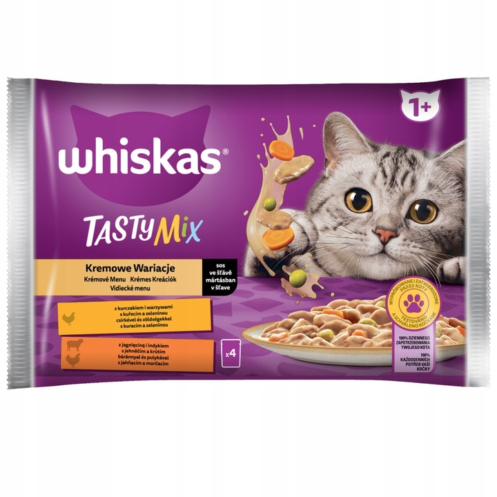 WHISKAS Adult Nová Krémová Polévka 4x85g