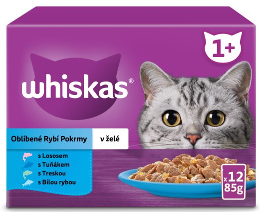 WHISKAS kapsičky rybí v želé 48x85g