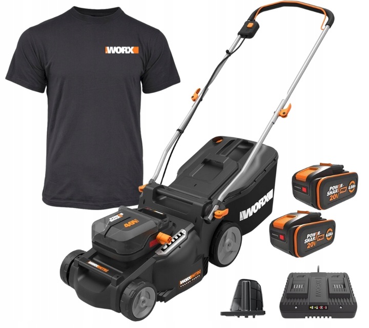 WORX AKUMULÁTOROVÁ SEKAČKA 37 cm WG737E 2 x AKU + mletí