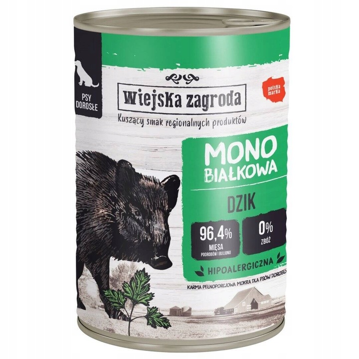 Wiejska Zagroda Monoproteinové Vlhké Krmivo pro dospělého psa Zvěřina 400 g