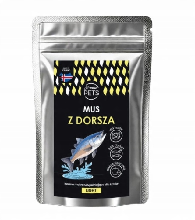 WOW HAU TRESČÍ PĚNA PRO KOČKY LIGHT 100 g 99% MOŘSKÉ ŘASY