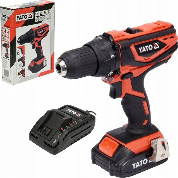 YATO AKU VRTAČKA 18V AKUMULÁTOROVÝ 40 Nm 2 RYCHLOSTNÍ STUPNĚ Li-Ion YT-82780 2Ah