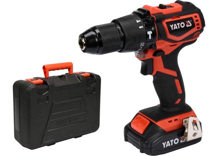 YATO AKU VRTAČKA PŘÍKLEPOVÝ BEZKARTÁČOVÝ 42Nm 18V YT-82796 +2Ah