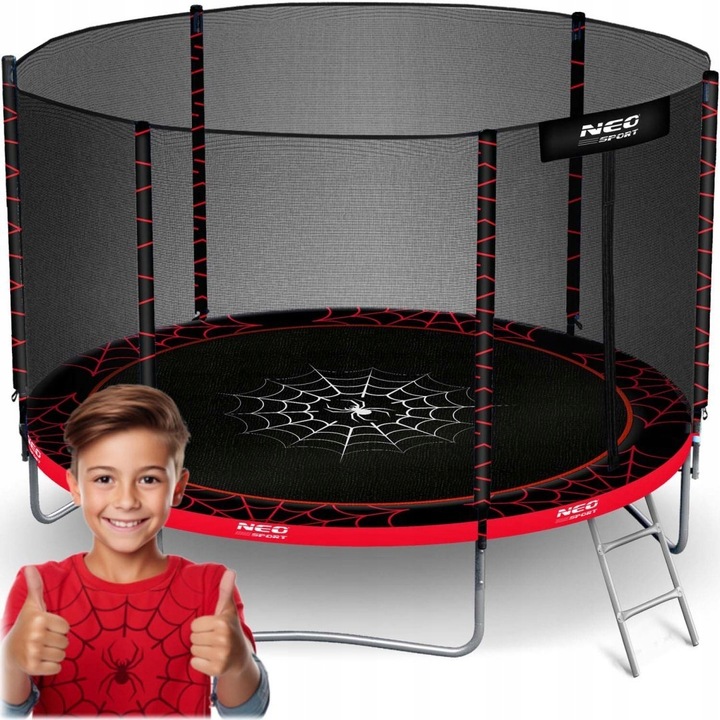 Zahradní trampolína 10ft/312 cm s vnější sítí a žebříkem Neo-Sport
