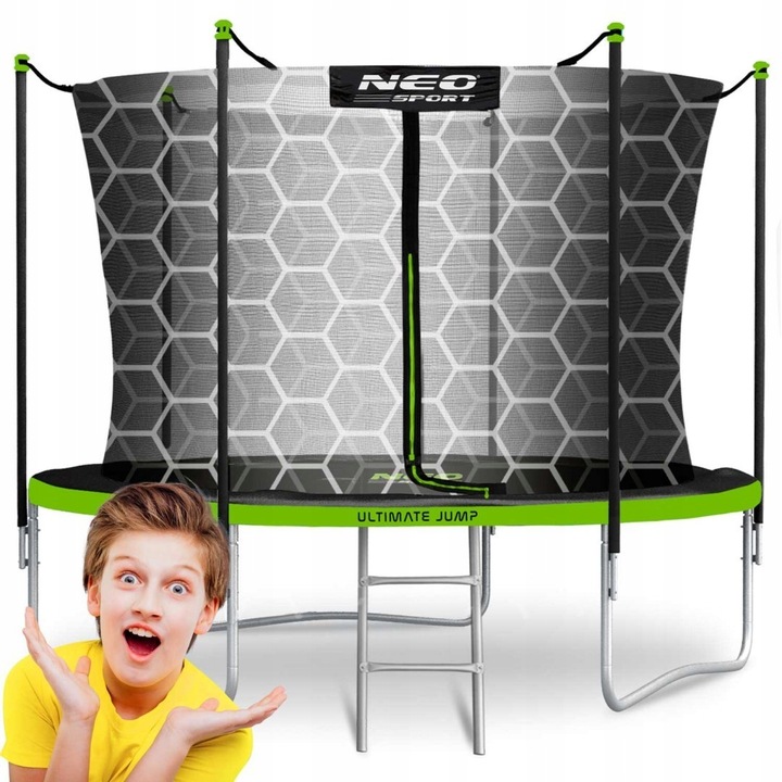Zahradní trampolína 10ft/312 cm s vnitřní sítí a žebříkem Neo-Sport