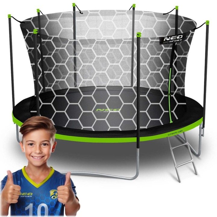 Zahradní trampolína 13ft/404 cm s vnitřní sítí a žebříkem Neo-Sport