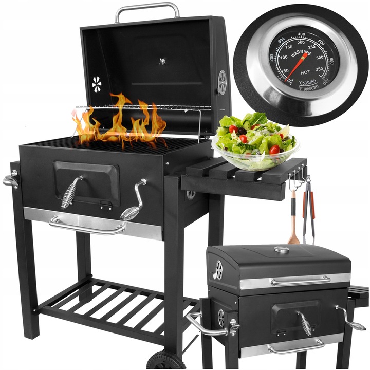ZAHRADNÍ GRIL UZAMYKATELNÝ LITINOVÝ ROŠT DELUXE