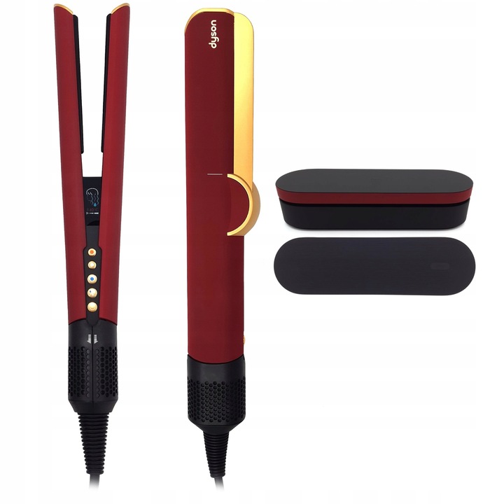 Žehlička Na Vlasy Dyson Airstrait Aeroprostownica Red Velvet/Gold