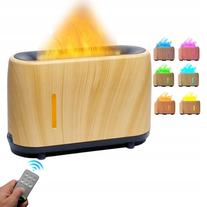 ZVLHČOVAČ VZDUCHU AROMATIZÉR DIFUZÉR S VŮNÍ A EFEKTEM PLAMENE USB LEVNĚ