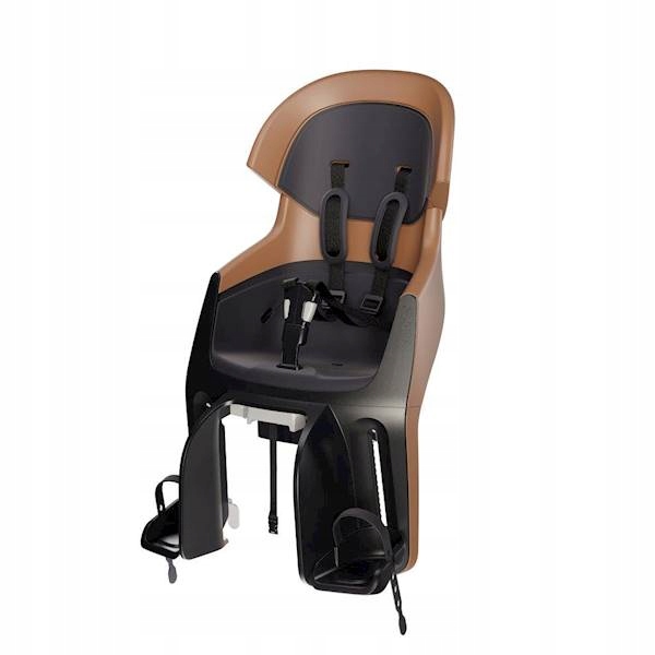 Zadní cyklosedačka Bobike Maxi EVOLVE Bobike, nosič zavazadel, hnědý