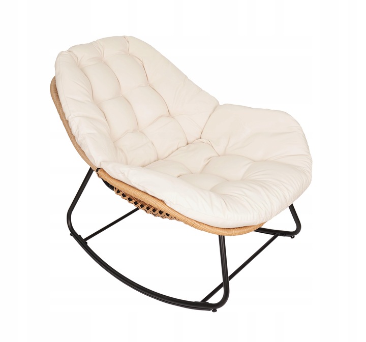 ZAHRADNÍ KŘESLO NA TERASU KŘESLO DO OBÝVACÍHO POKOJE HOUPACÍ KŘESLO BÉŽOVÉ TRAVIS