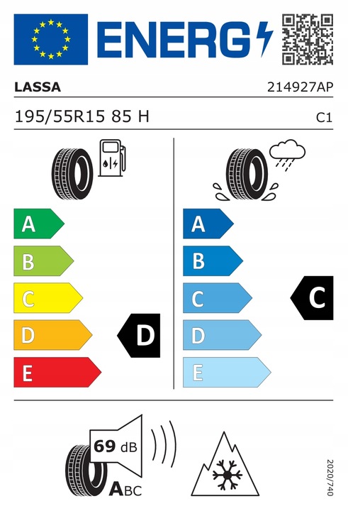 Zimní pneumatika Lassa Snoways 4 195/55R15 85H, přilnavost na sněhu (3PMSF) AKCE