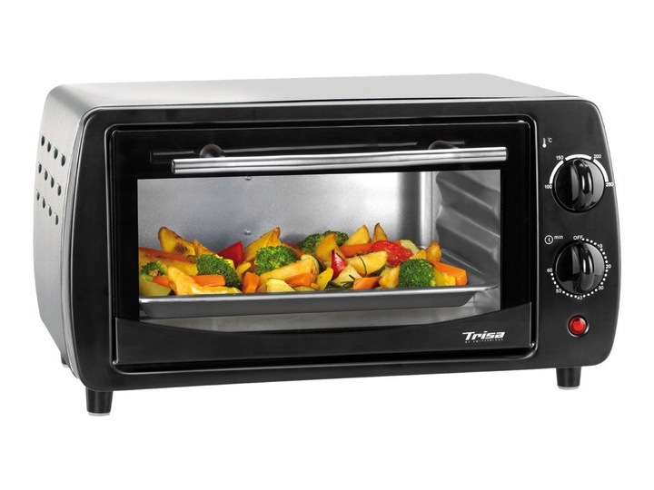 Značková výkonná mini trouba TRISA 10 l 800 W „SNACK STAR“ černá do 250 °C