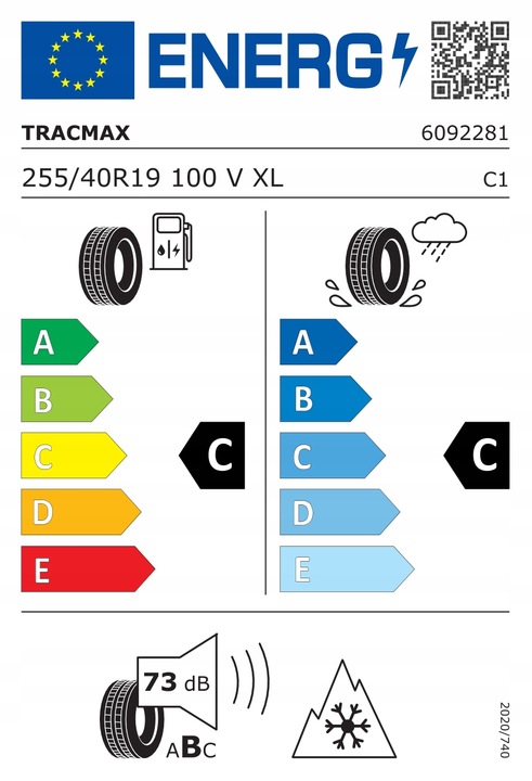 Zimní pneumatika Tracmax X-privilo S330 255/40R19 100 V, přilnavost na sněhu (3PMSF), zesílení (XL)