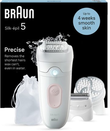 Braun Silk·épil 5 5-060, Bílý/Růžový SLEVA