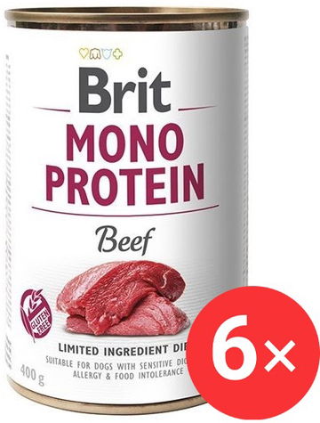 Brit Mono Protein Beef 6 × 400 g