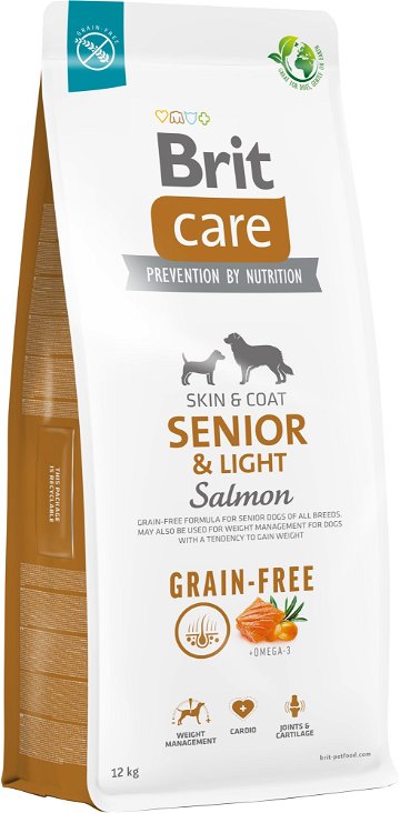 Brit Care Dog Grain-free s lososem Senior & Light 12 kg