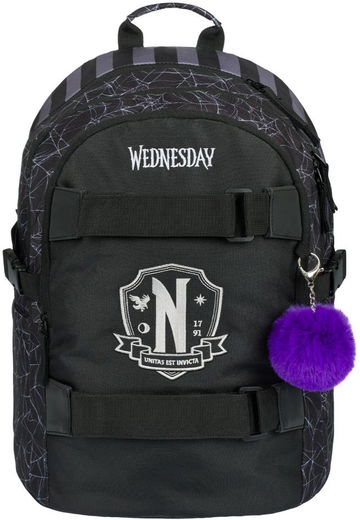 BAAGL Školní batoh Skate Wednesday Nevermore