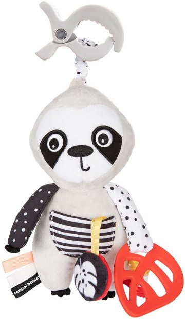 Canpol babies Senzorická interaktivní závěsná hračka Lenochod s klipem BabiesBoo