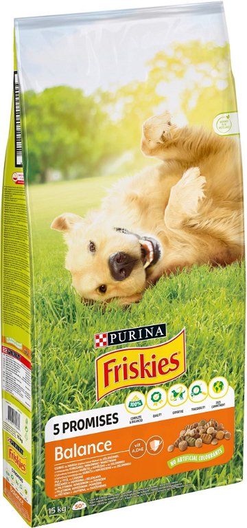 Friskies Balance s kuřetem a zeleninou 15 kg