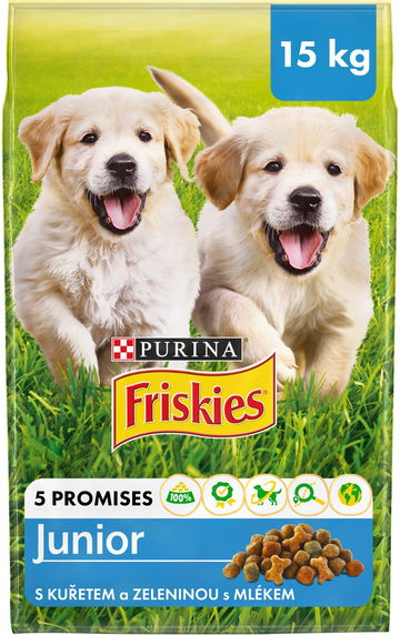 Friskies Junior s kuřetem, mlékem a zeleninou 15 kg