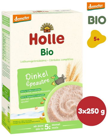 HOLLE BIO Špaldová kaše 3× 250 g