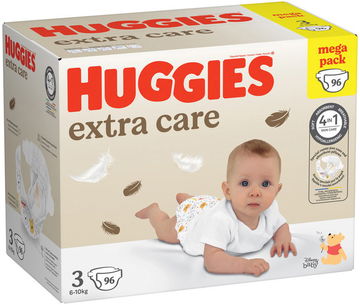 HUGGIES Extra Care vel. 3 (96 ks) VÝPRODEJ