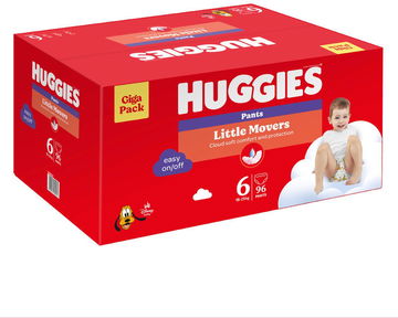 HUGGIES Little Movers Pants vel. 6 (96 ks) LEVNĚ