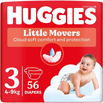 HUGGIES Little Movers vel. 3 Jumbo (56 ks)