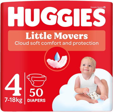HUGGIES Little Movers vel. 4 Jumbo (50 ks)