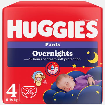 HUGGIES Overnights Pants vel. 4 (26 ks)