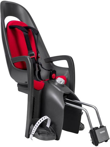 HAMAX Cyklosedačka s uzamykatelným zámkem Caress Dark Grey/Red