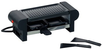 KELA Gril BERNINA černý, 29,5 × 10,5 × 10 cm, 2 pánvičky a špachtle
