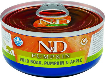 N&D Pumpkin Cat Adult Boar & Apple 70 g VÝPRODEJ