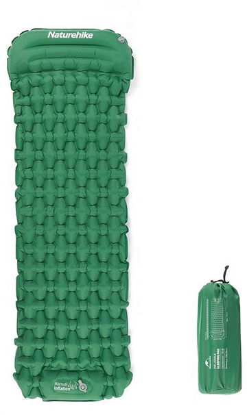 Naturehike nafukovací karimatka FC-12 s manuální pumpou 730g - zelená