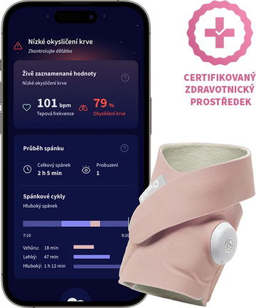 Owlet Dream Sock 0-18 měsíců (Matně růžová)