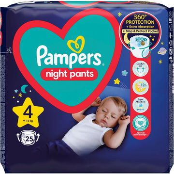 PAMPERS Night Pants vel. 4 (25 ks)