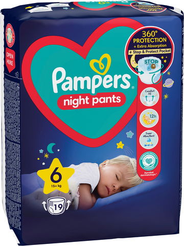 PAMPERS Night Pants vel. 6 (19 ks)