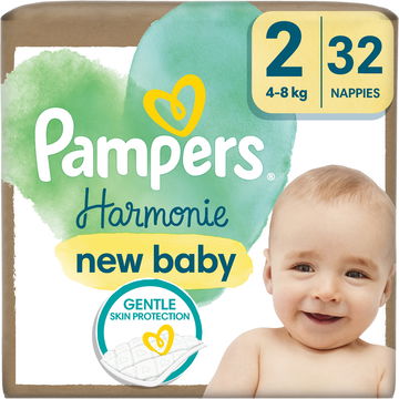 PAMPERS Harmonie Nappies vel. 2 (32 ks) dětské plenky