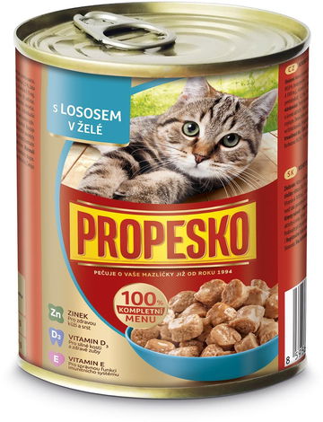 Propesko konzerva pro kočky s lososem v želé 830 g