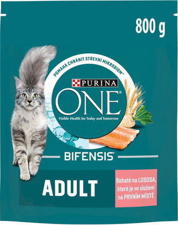Purina ONE Bifensis Adult losos 800 g