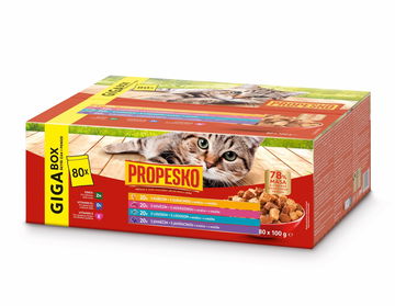 Propesko kapsička pro kočky s lososem v omáčce 80 × 100 g