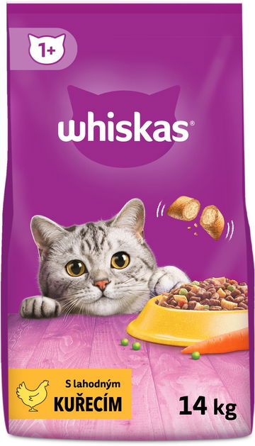 Whiskas granule kuřecí pro dospělé kočky 14 kg