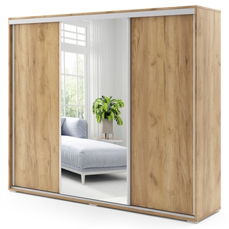 Šatní skříň LAYS 10 , dub craft, šířka 278 cm