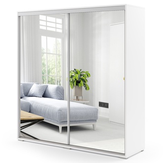 Šatní skříň LAYS 1 , bílá, šířka 125 cm, výška 245 cm