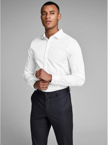 Bílá slim fit košile Jack & Jones Parma